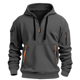 Multi-pocket Pullover Zipper Hoodie