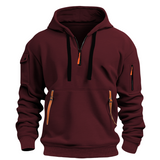 Multi-pocket Pullover Zipper Hoodie