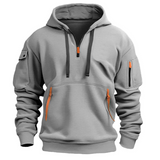 Multi-pocket Pullover Zipper Hoodie