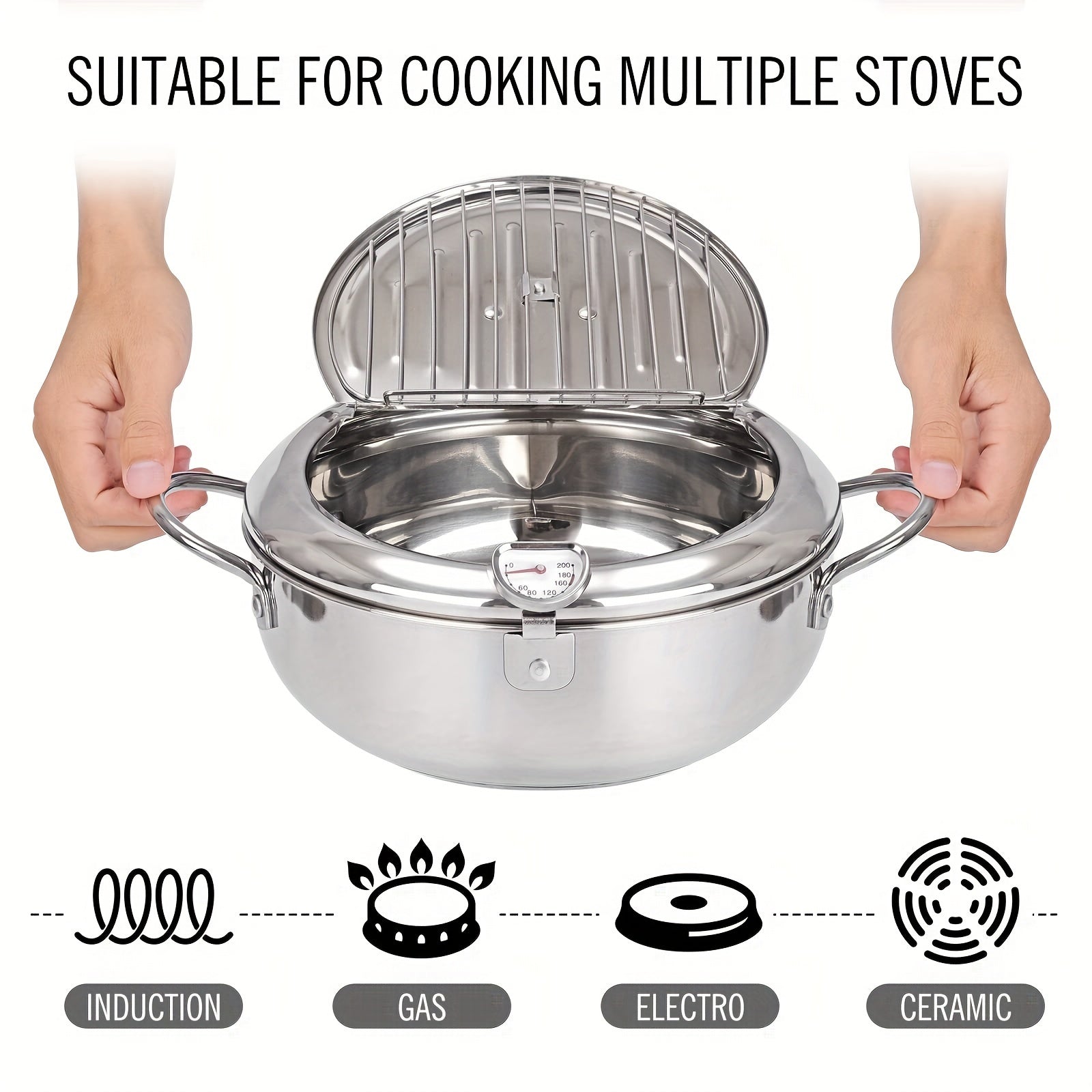 Stainless Steel Deep Fryer with Temperature Control