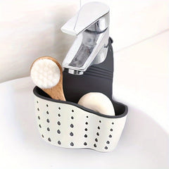 Multifunctional Silicone Sink Sponge Rack with Adjustable Shoulder Strap