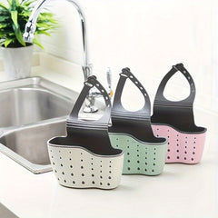 Multifunctional Silicone Sink Sponge Rack with Adjustable Shoulder Strap