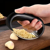 Ergonomic Stainless Steel Garlic Press