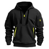 Multi-pocket Pullover Zipper Hoodie