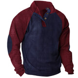 Casual Stand-up Collar Corduroy Sweatshirt