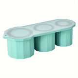 Silicone Ice Mold with Lid, 3 Cavity Hollow Cylindrical Tray