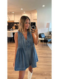 Short-sleeved Shorts Denim Playsuit