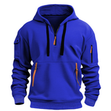 Multi-pocket Pullover Zipper Hoodie