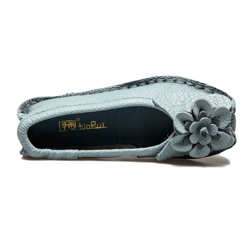 Handmade Flower Loafers Soft Flat Casual Shoes