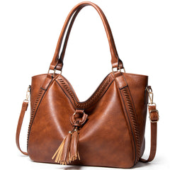 Women Leather Handbags Vintage Shoulder Bag Tote Purse