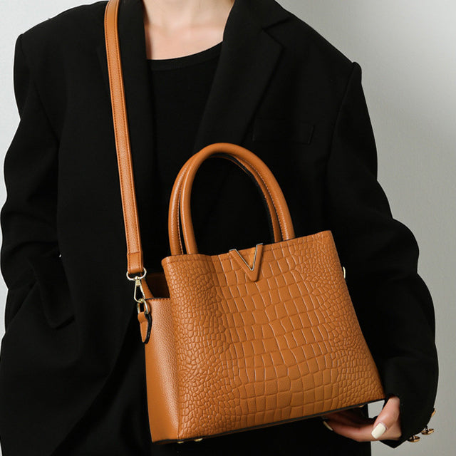 Crocodile Pattern Handbag Shoulder Bag