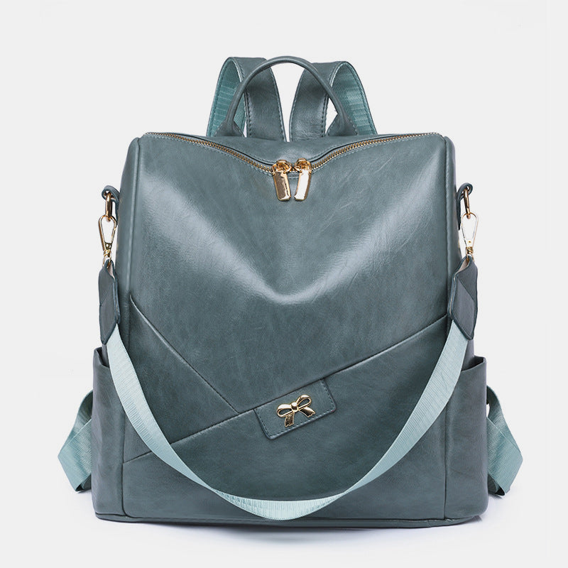 Soft Leather Backpack Purse