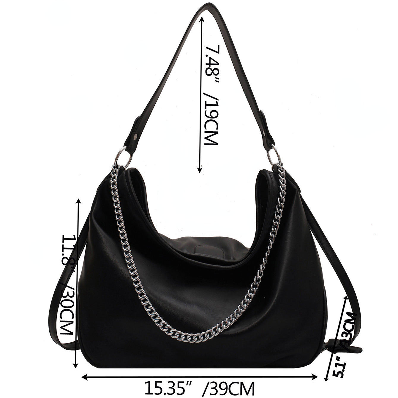 Chain Soft Leather Shoulder Bag Crossbody Bag