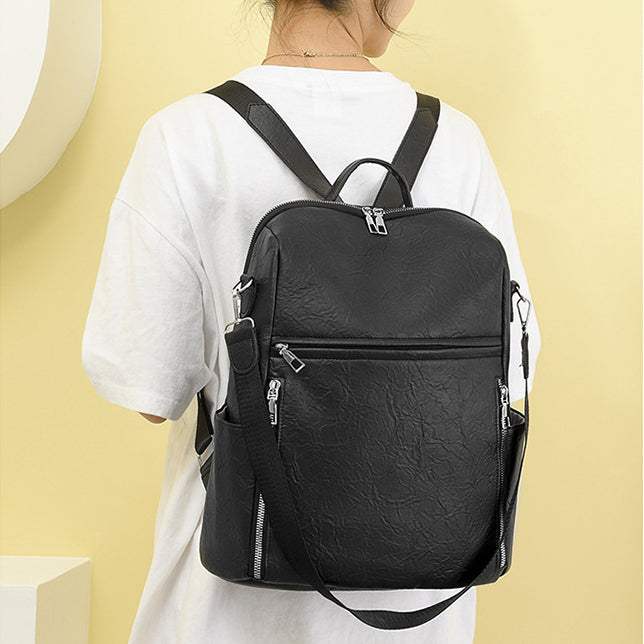 Retro Soft Leather Backpack