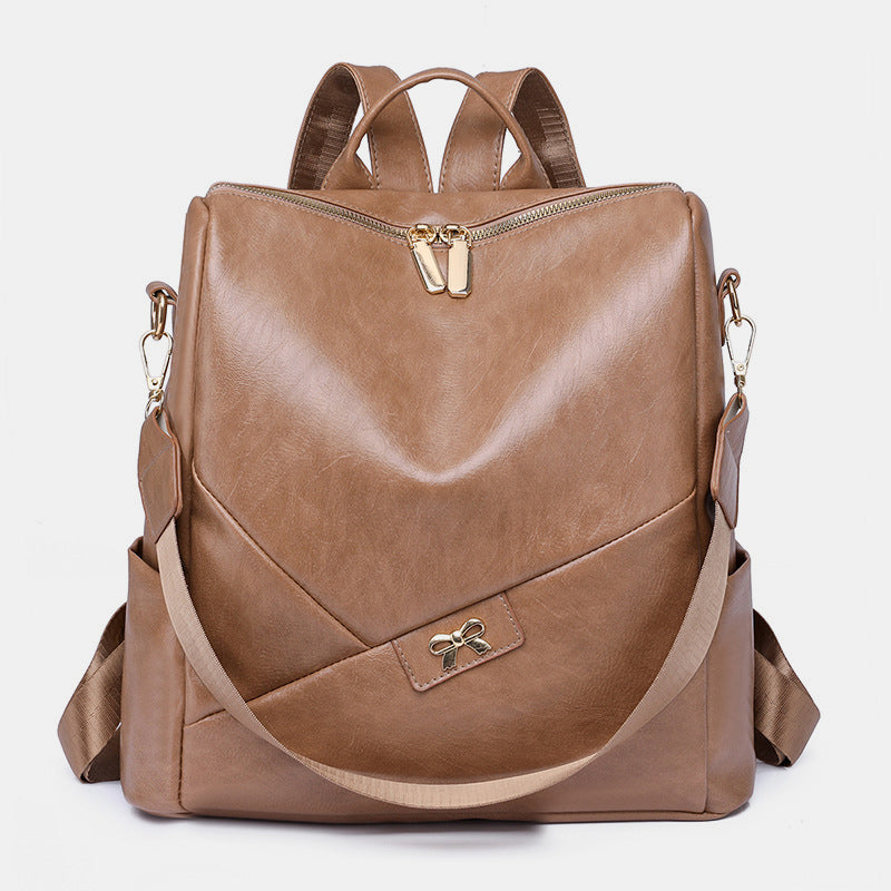 Soft Leather Backpack Purse