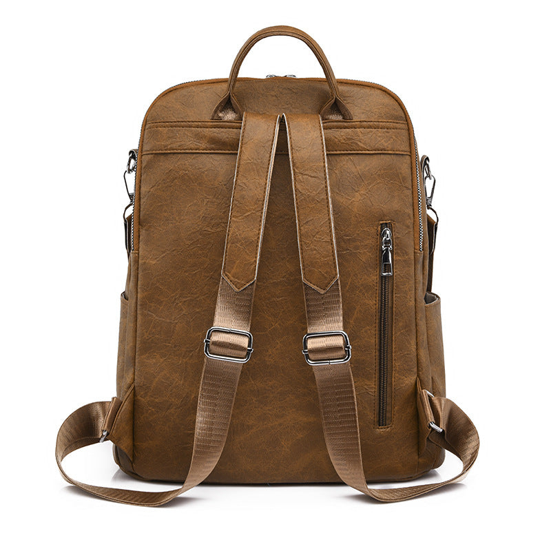 Retro Soft Leather Backpack