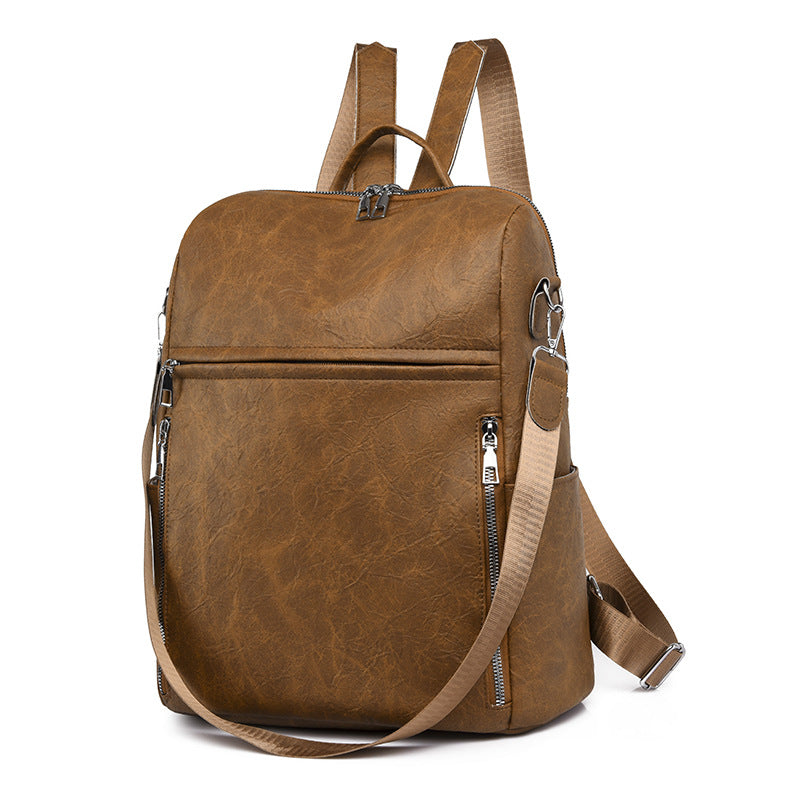 Retro Soft Leather Backpack