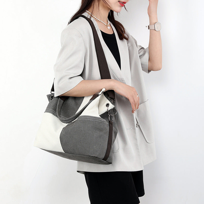 Casual Canvas Shoulder Bag Boston Bag