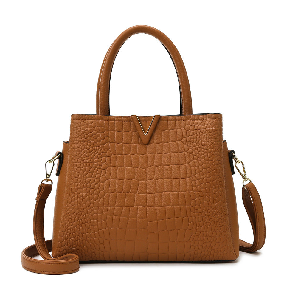 Crocodile Pattern Handbag Shoulder Bag