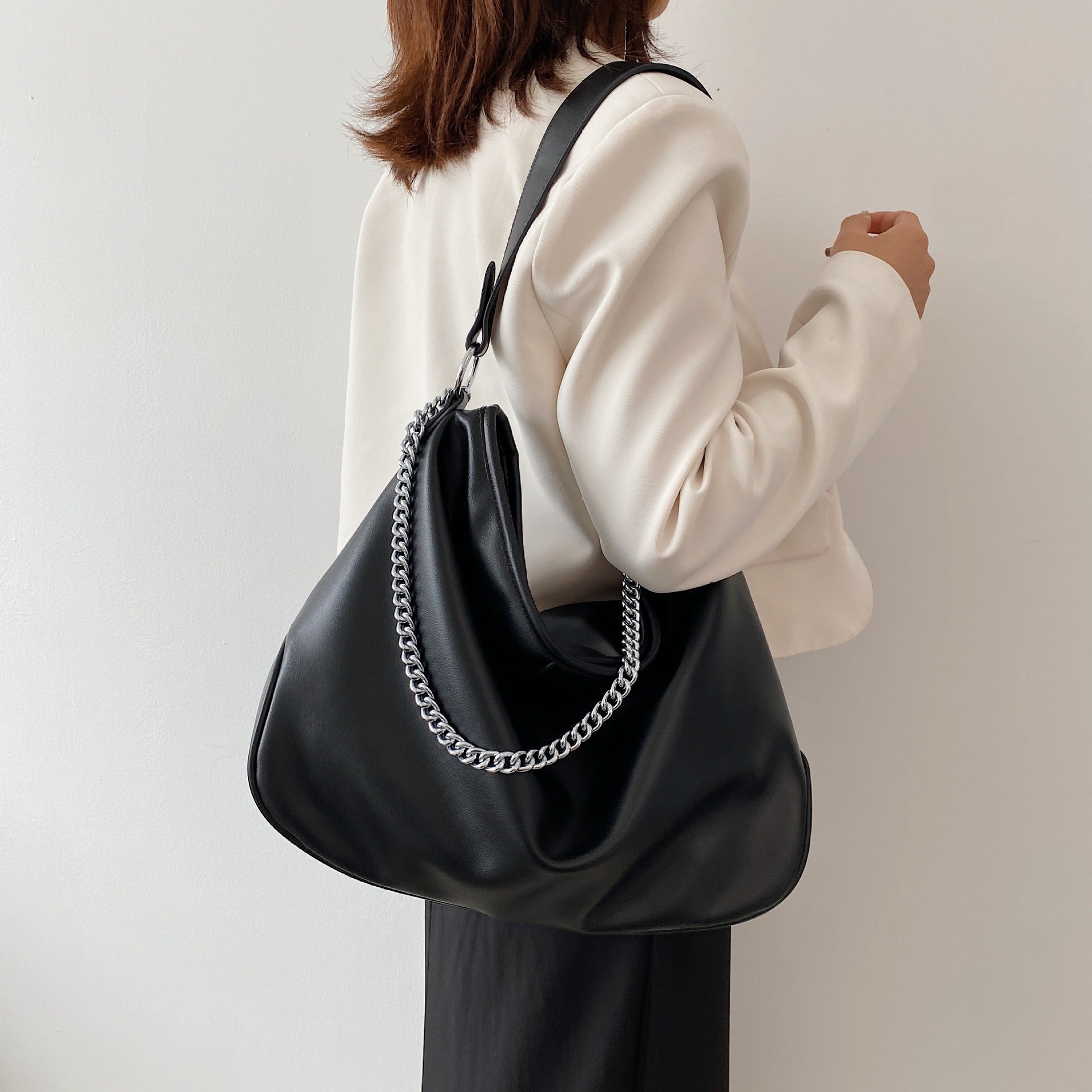 Chain Soft Leather Shoulder Bag Crossbody Bag