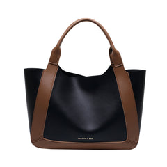 Contrast Color Bucket Tote Hand Bag