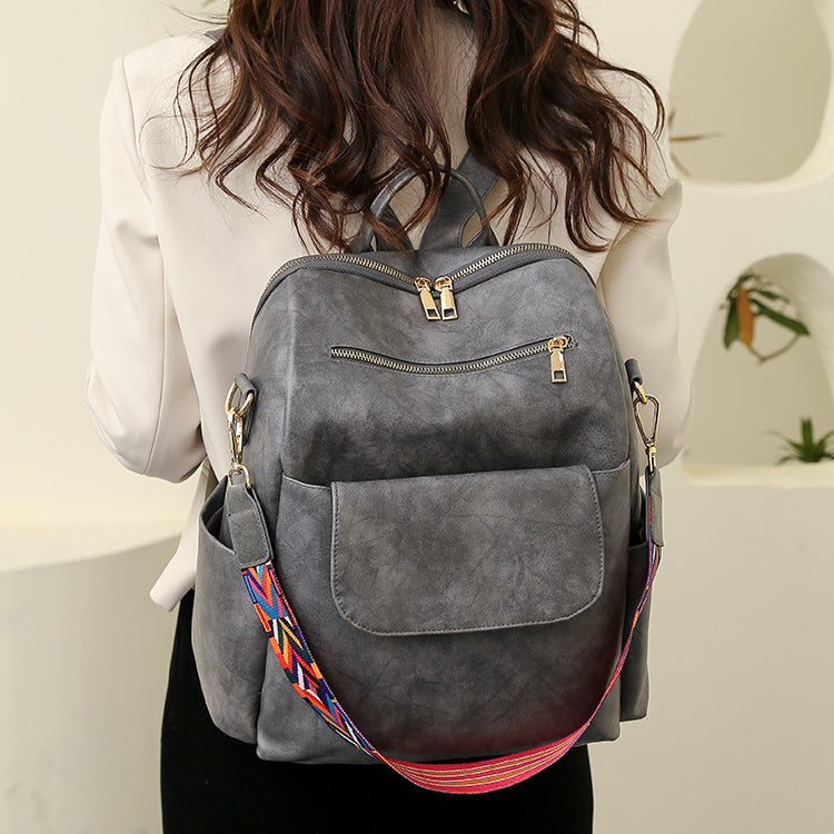 Vintage Large Capacity Women Backpack