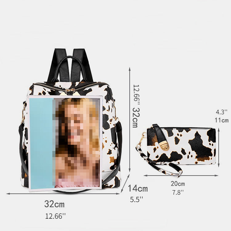 Fashion Women Backpack With Card Bag