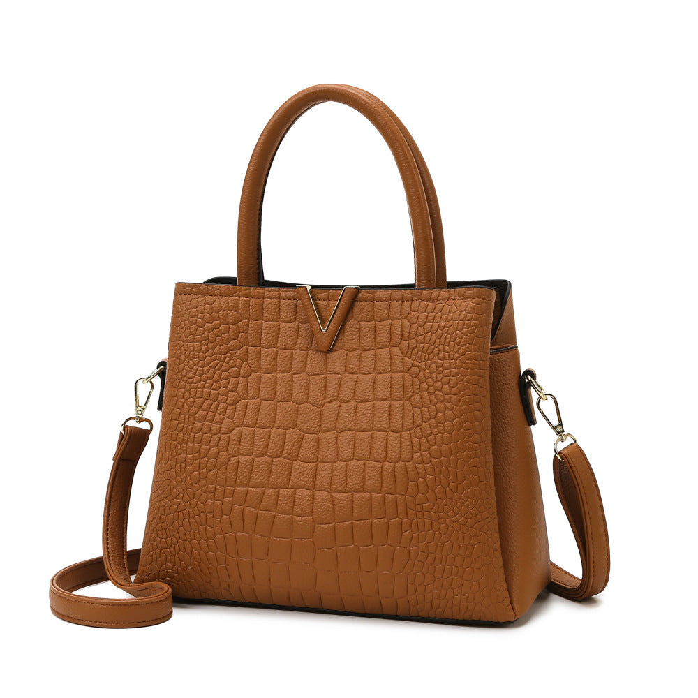 Crocodile Pattern Handbag Shoulder Bag