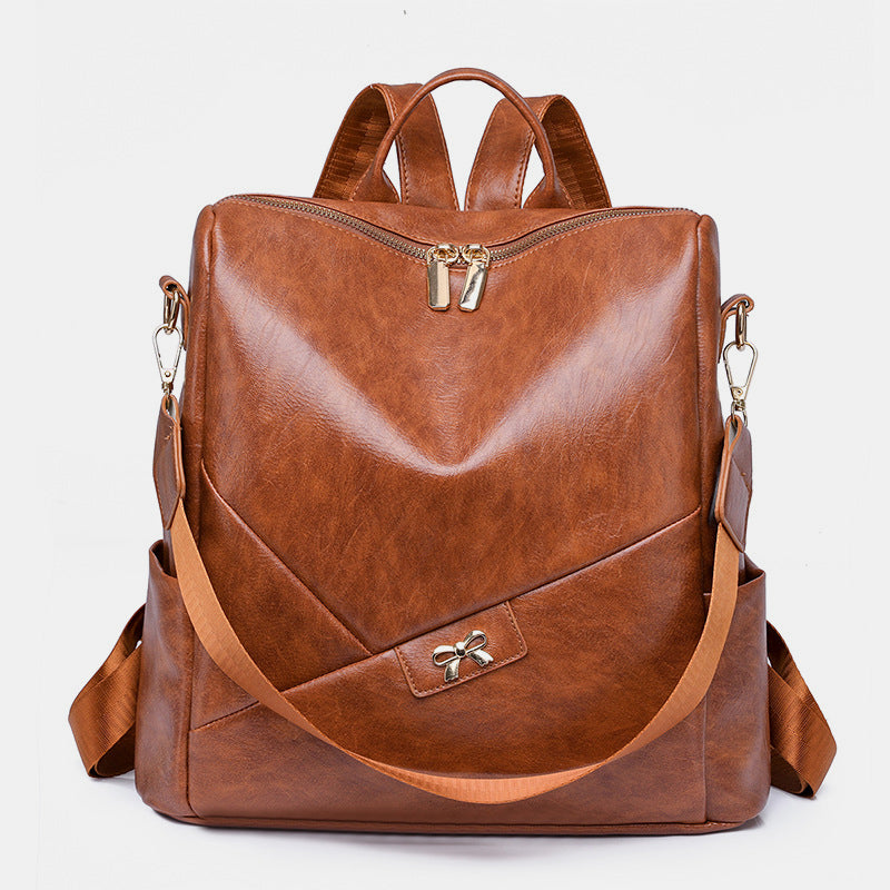 Soft Leather Backpack Purse