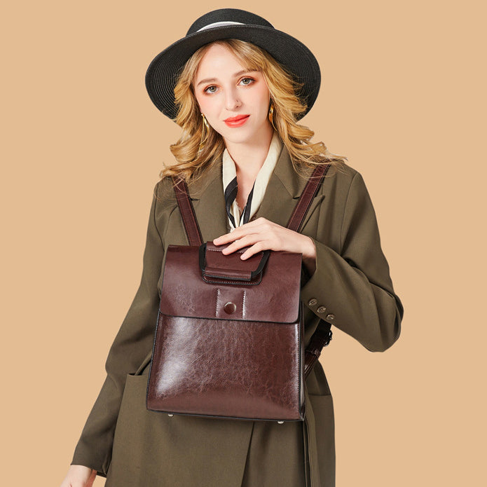 Fashion Genuine Leather Women's Backpack