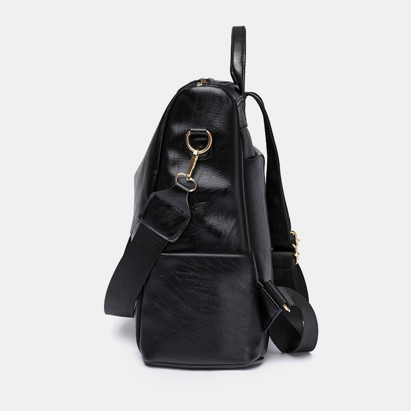 Soft Leather Backpack Purse