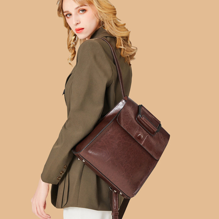 Fashion Genuine Leather Women's Backpack