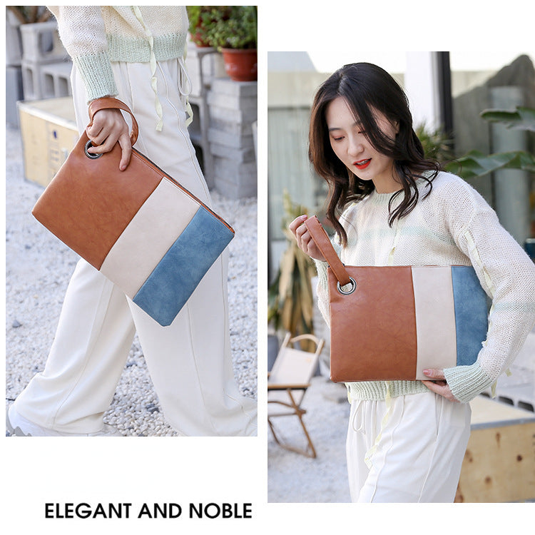 Contrast Color Handbags Clutch Bag Mobile Phone Bag