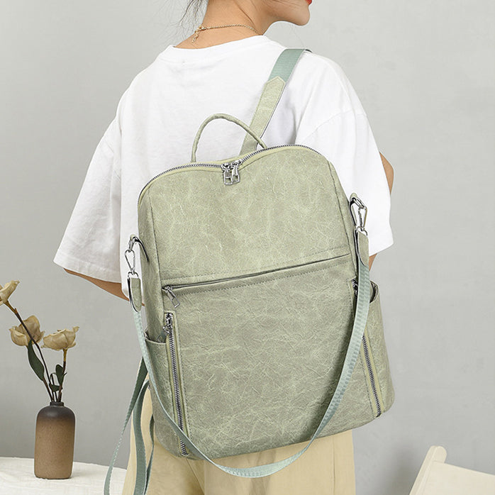 Retro Soft Leather Backpack