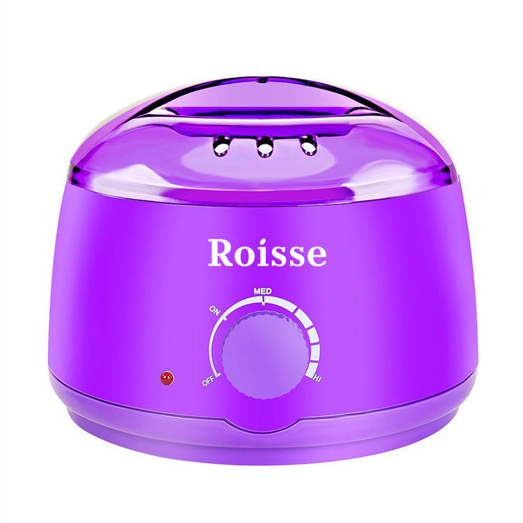 Purple Wax Warmer Hair Removal Kit with 5 pack Hard Wax Beans and 10 Wax  Applicator Sticks – Roisse