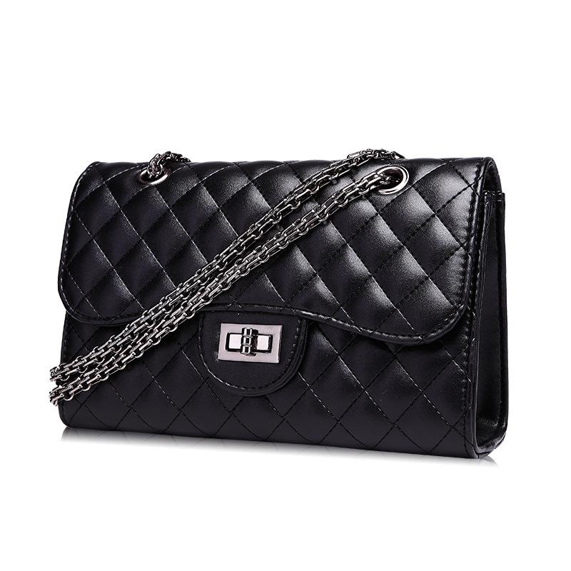 Crossbody Bag Quilted Purse Shoulder Bag for Women with Metal Chain Strap