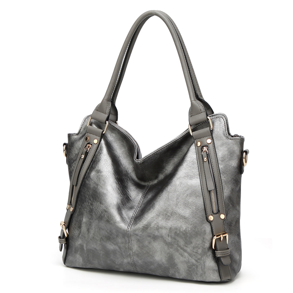 Markscott Grey Hand-held Bag PU Leather Latest Trendy Fashion