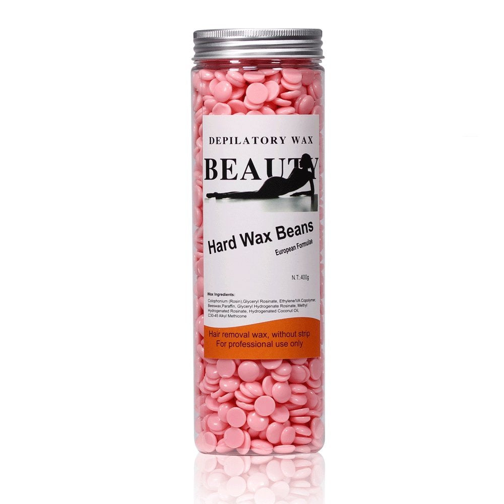 Hair Removal Hard Wax Beans Hard Body Wax Beans For Facial Arm Legs 400g(14.1 oz)/Bottle