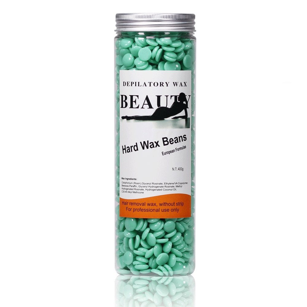 Hair Removal Hard Wax Beans Hard Body Wax Beans For Facial Arm Legs 400g(14.1 oz)/Bottle