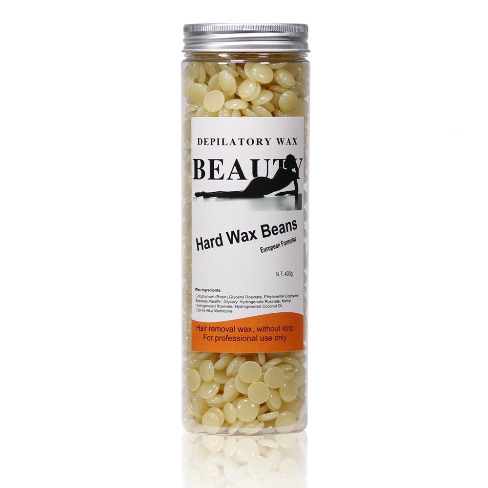 Hair Removal Hard Wax Beans Hard Body Wax Beans For Facial Arm Legs 400g(14.1 oz)/Bottle